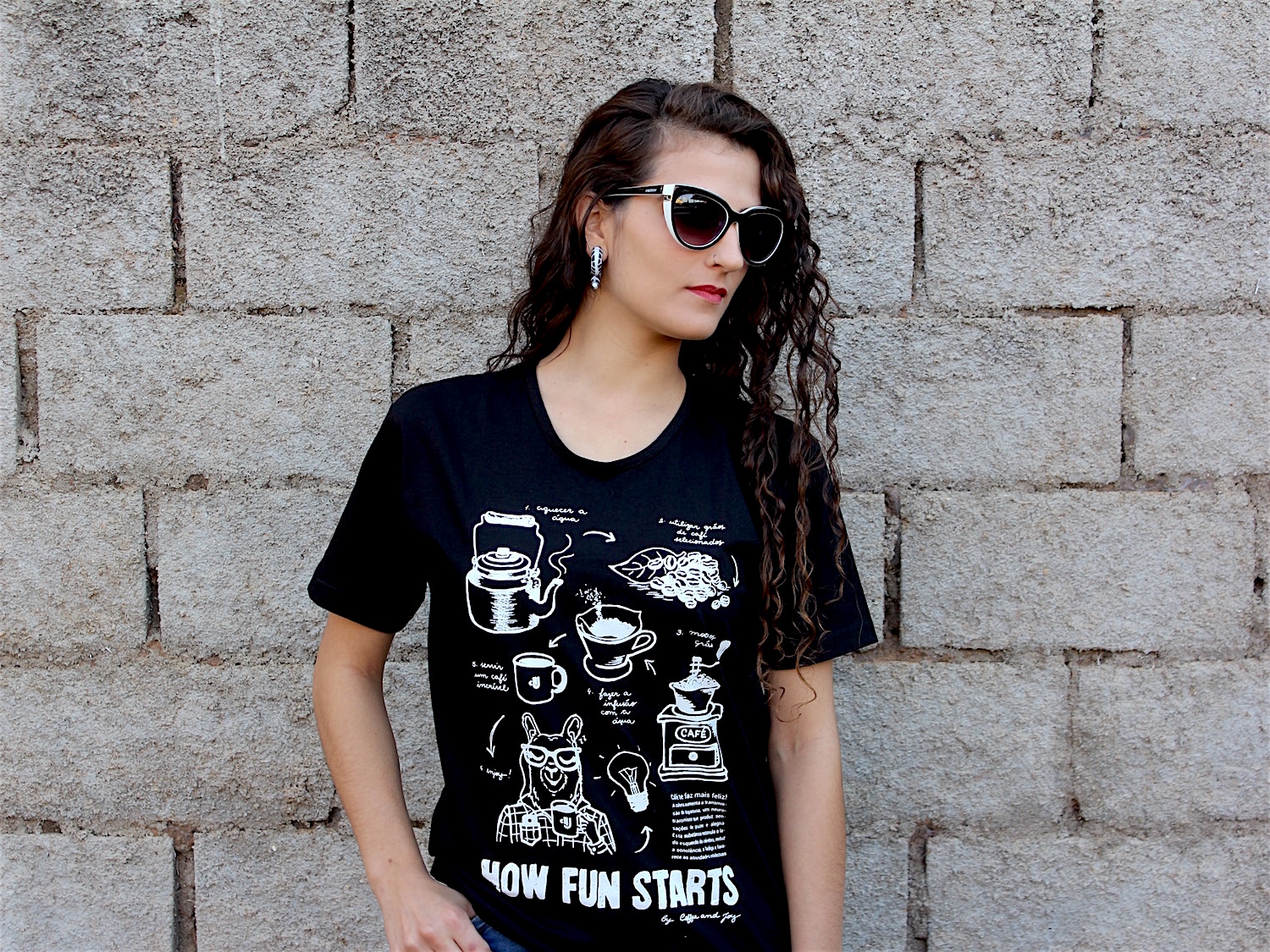 Camiseta fun preta fem