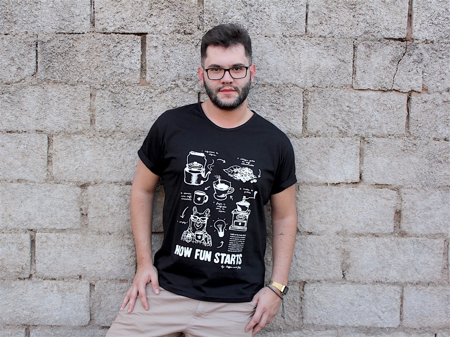 Camiseta fun preta masc
