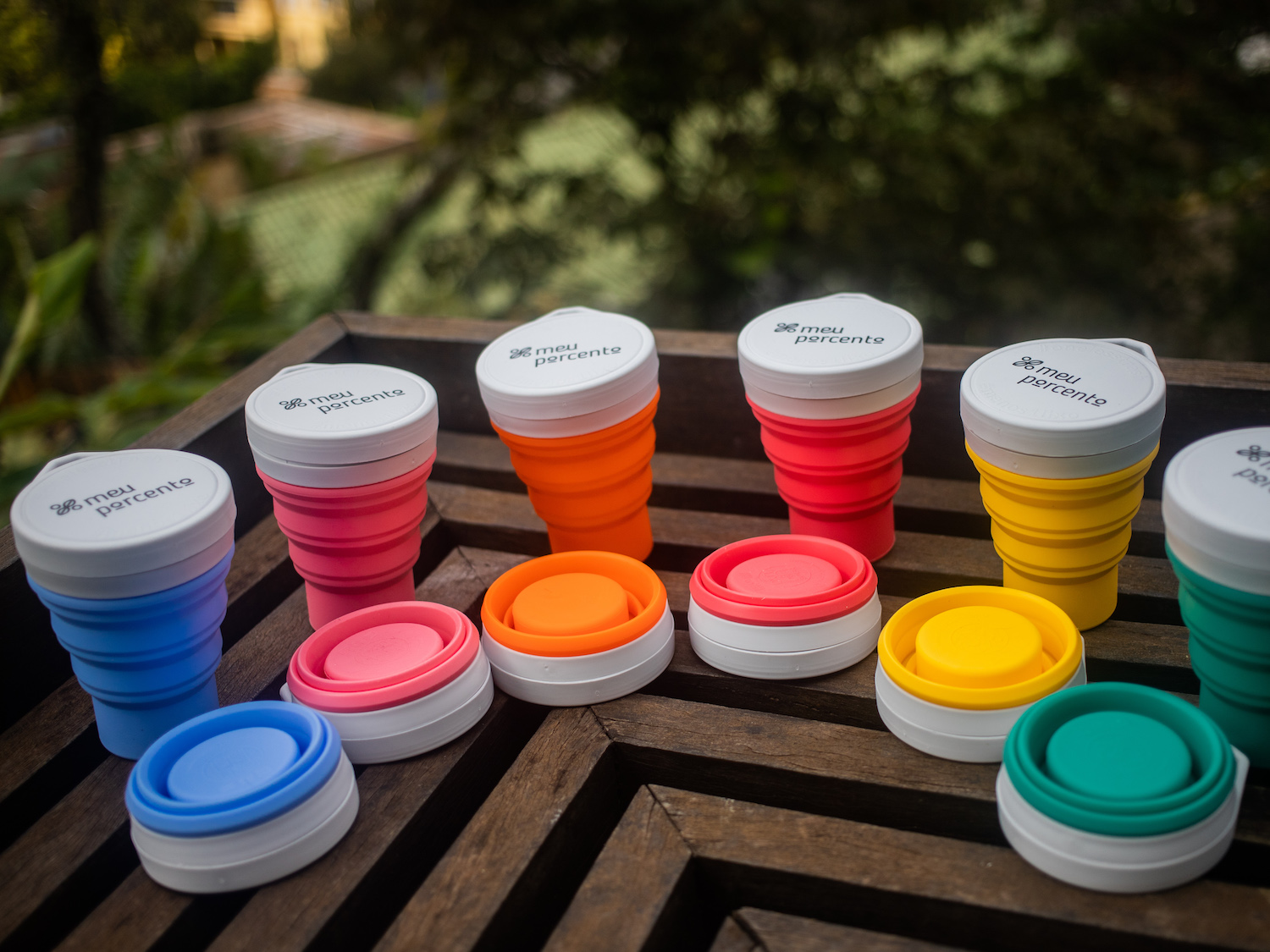 Coffeeandjoy copo silicone retratil