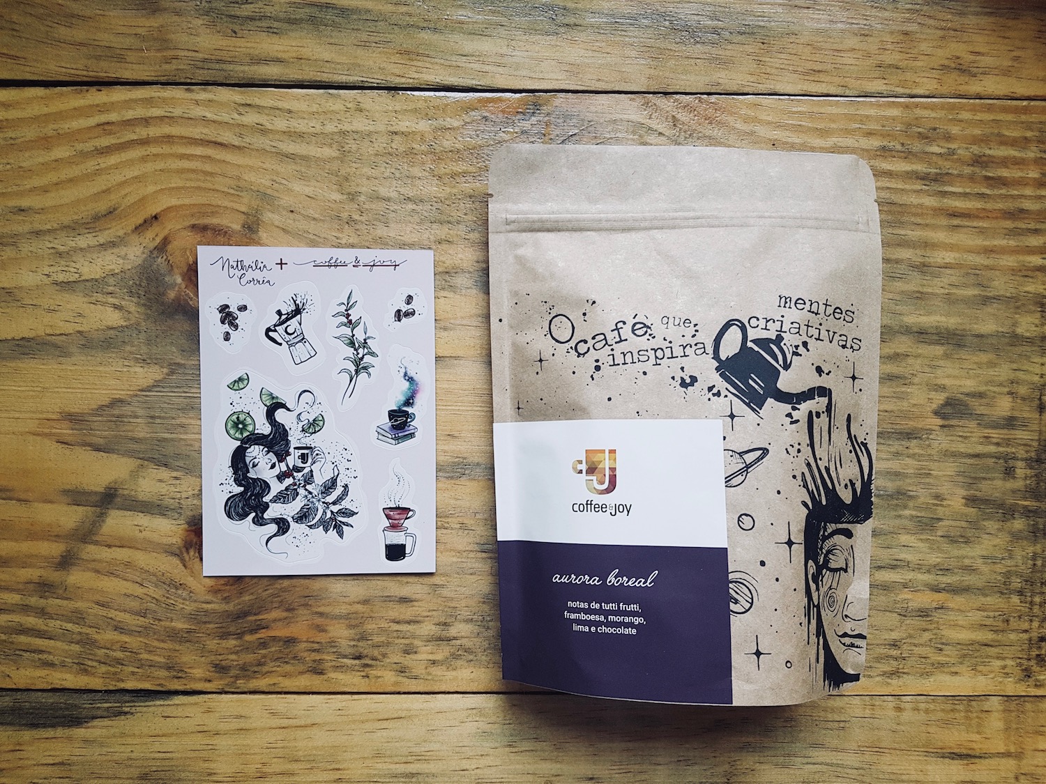 Coffeeandjoy cafe nathallia brinde adesivos