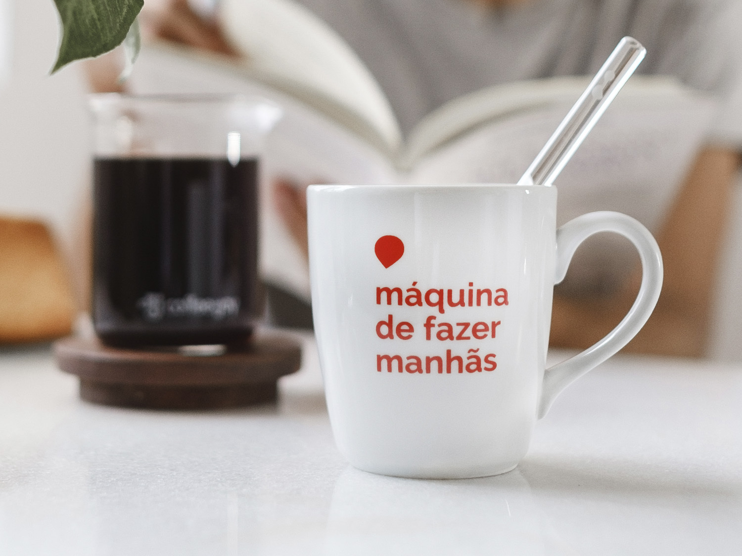 Coffeeandjoy caneca maquina de fazer manhas